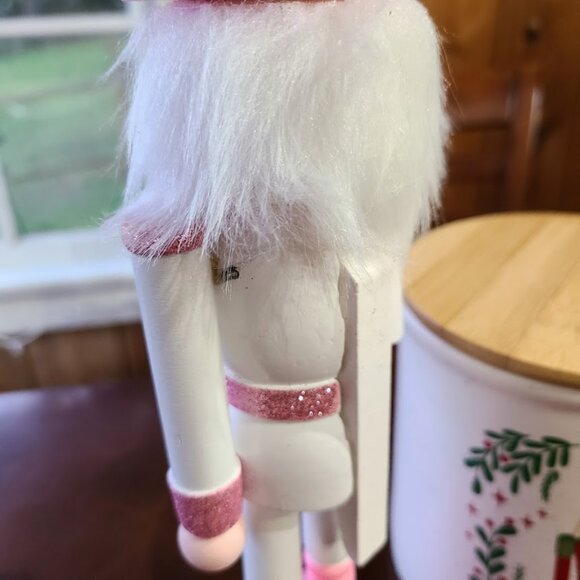 Pink Nutcracker Soldier Christmas Decor Holiday Xmas Decoration Wooden Statue - Picture 14 of 14